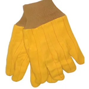 12 Pair Yellow Chore Gloves Dozen Size Large