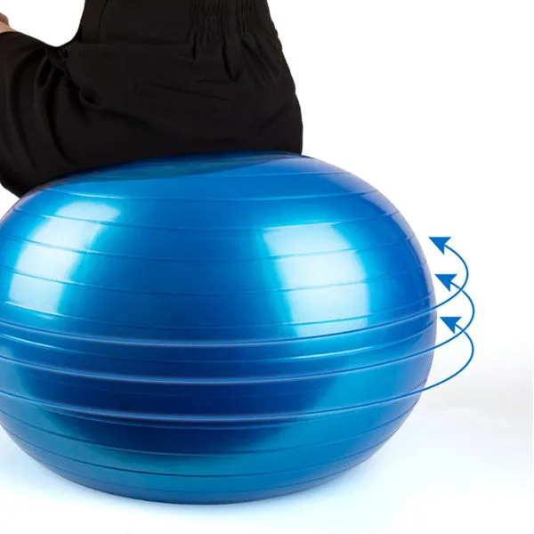 1592 Anti-Burst Exercise Heavy Duty Gym Ball (Multicolour) (75Cm)