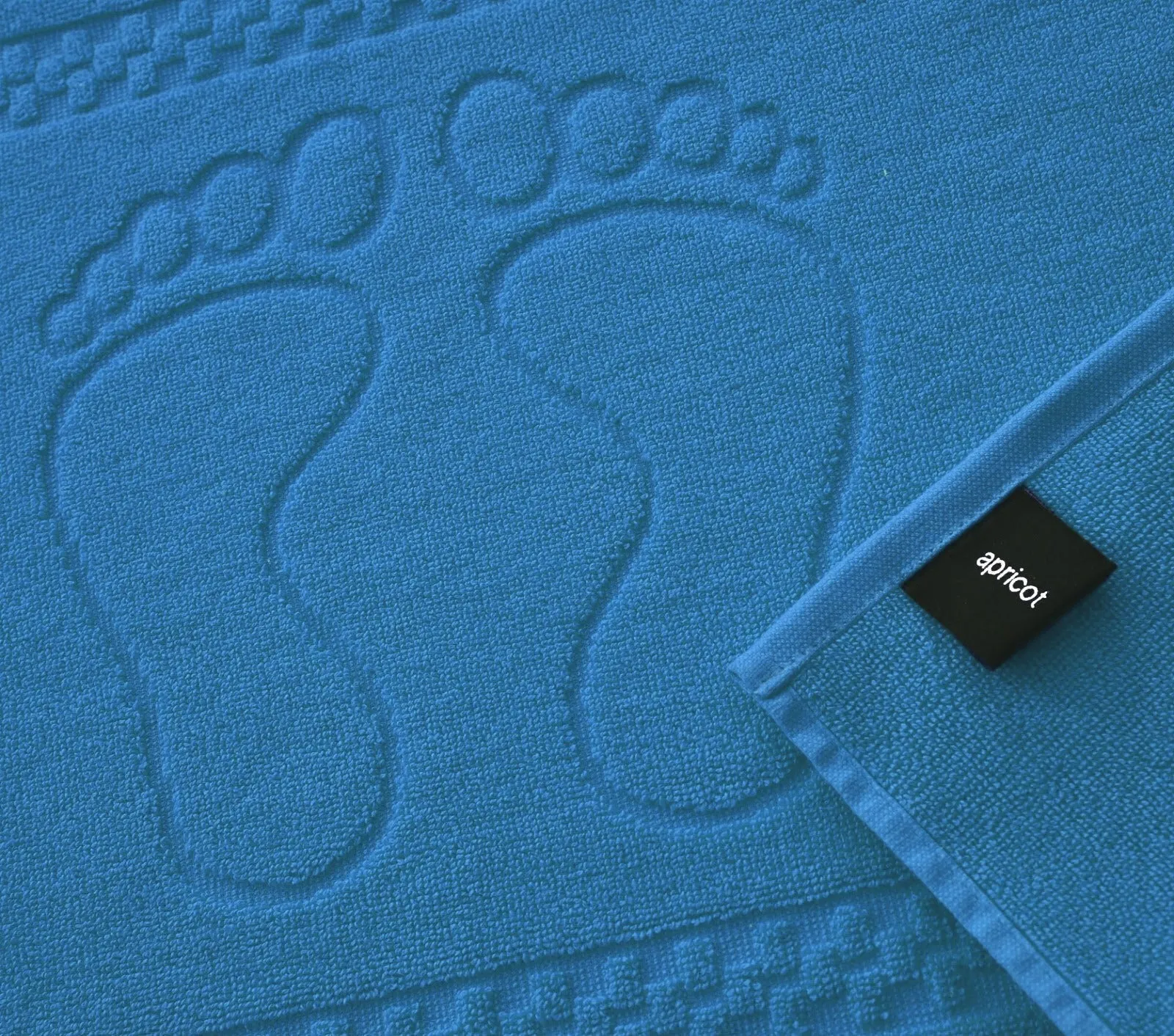 2Pcs 100% Cotton Bath Mat-Patrol Blue(Foot Print)