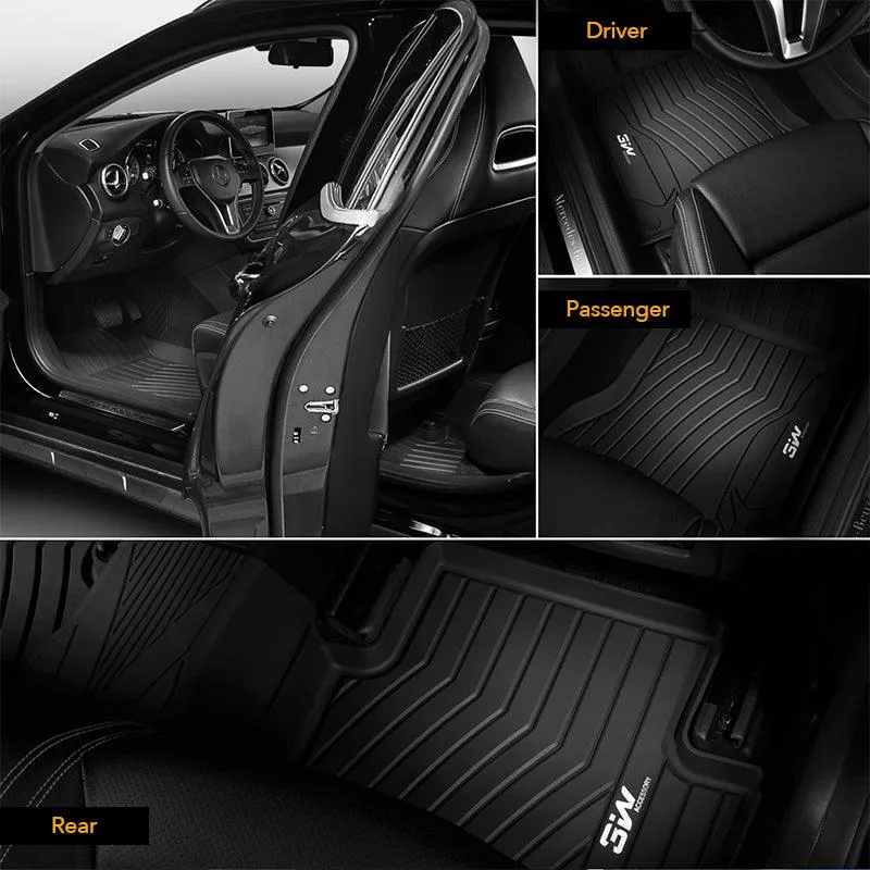 3W Mercedes-Benz GLA 2015-2020 Custom Floor Mats TPE Material & All-Weather Protection