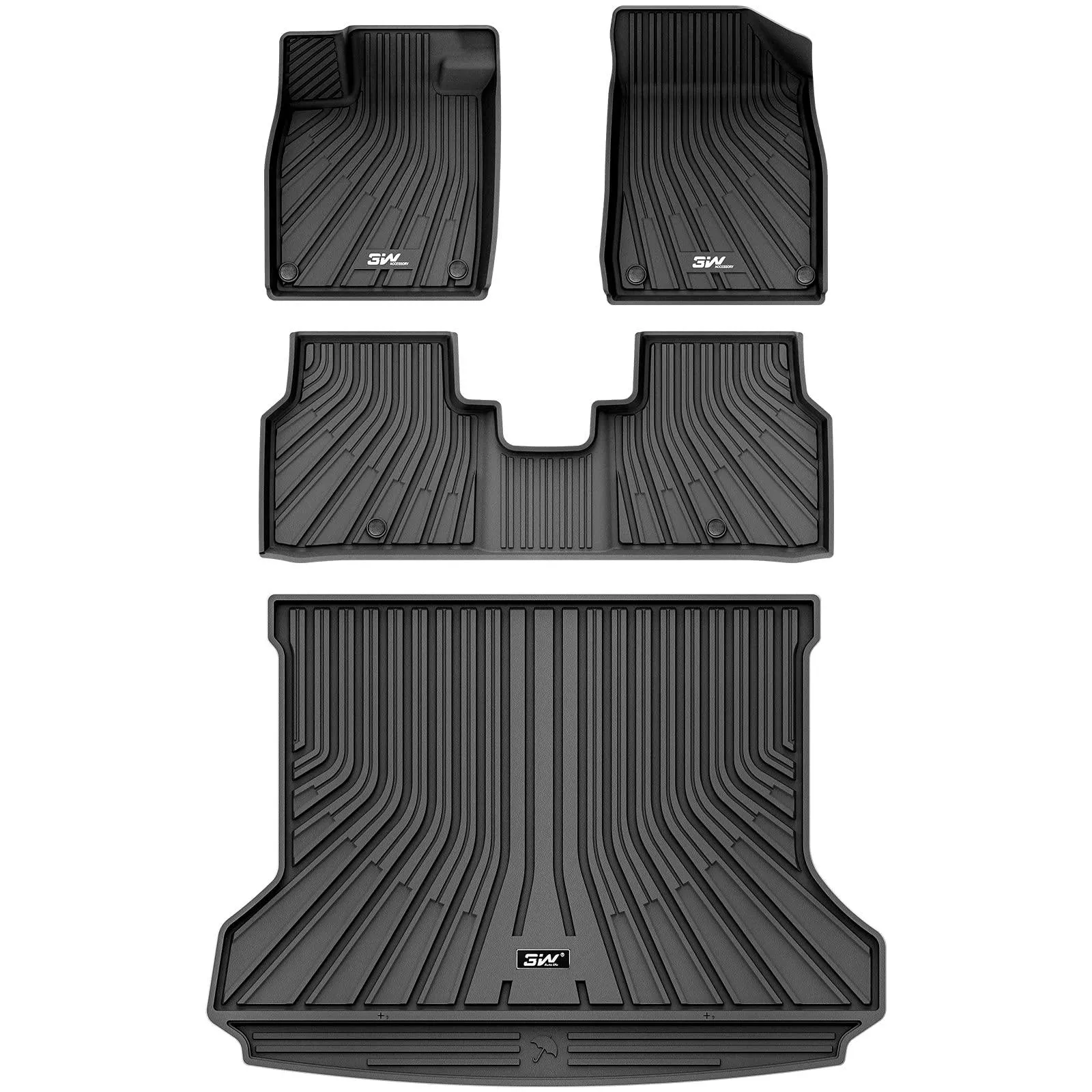 3W Volkswagen ID.4 2021-2023 Custom Floor Mats TPE Material & All-Weather Protection