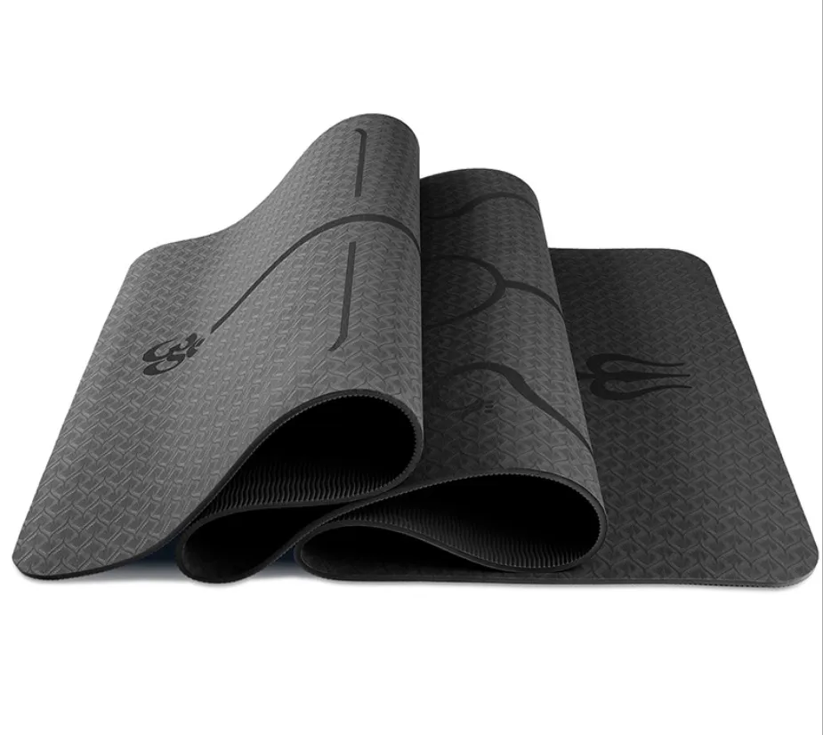 72"x 24" Thickness 6mm Eco Friendly TPE Yoga Mat with Carrying Strap