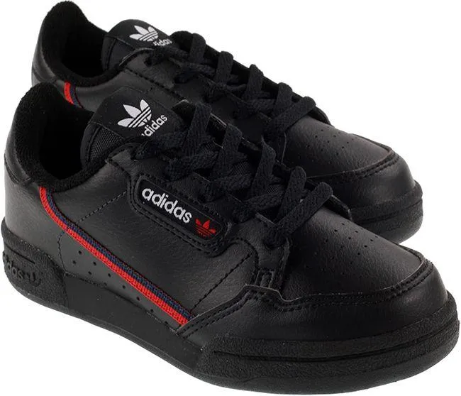 Adidas Originals Kids Continental 80 Core Black Scarlet Collegiate Navy