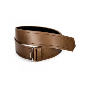 Adjustable Brown Leather Belt Strap (NOR)