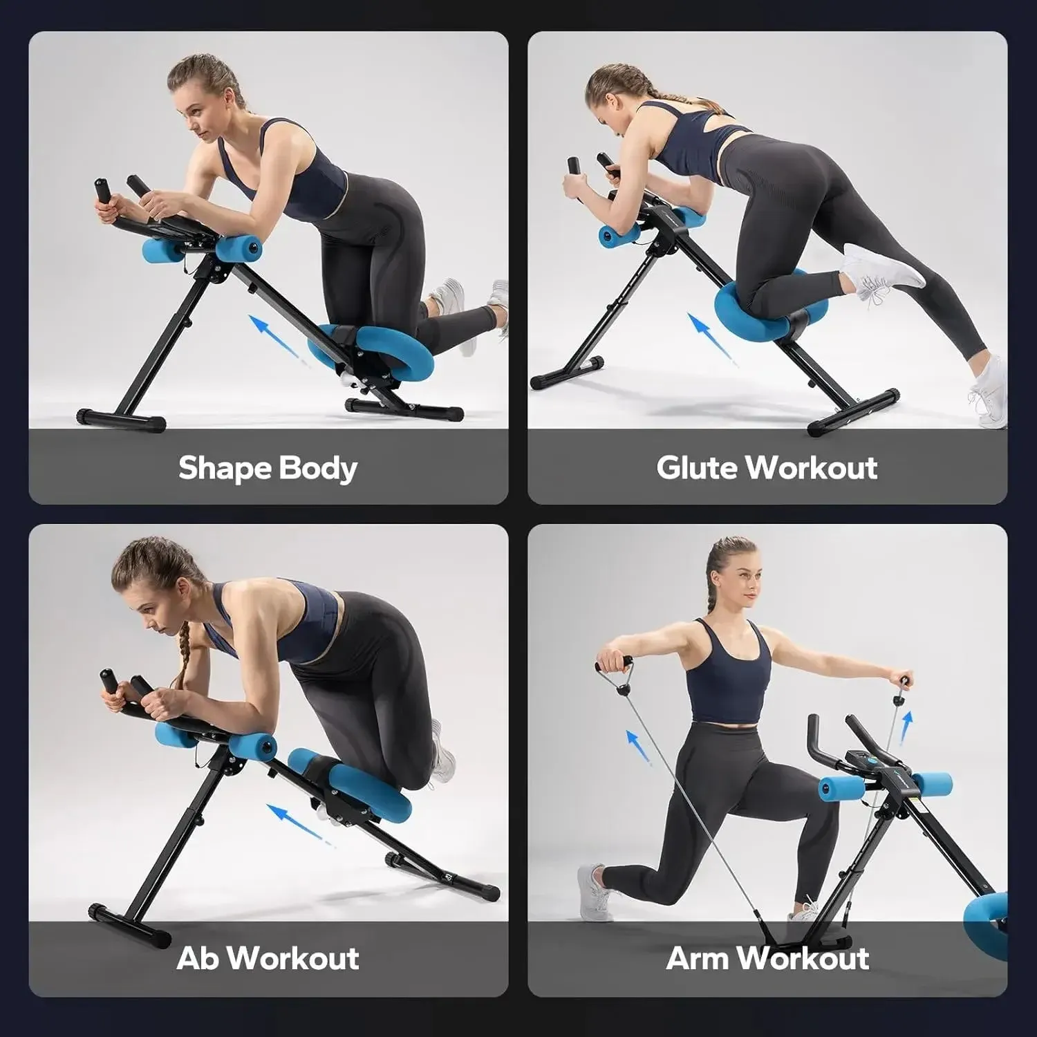 Adjustable Core Ab Trainers-Black