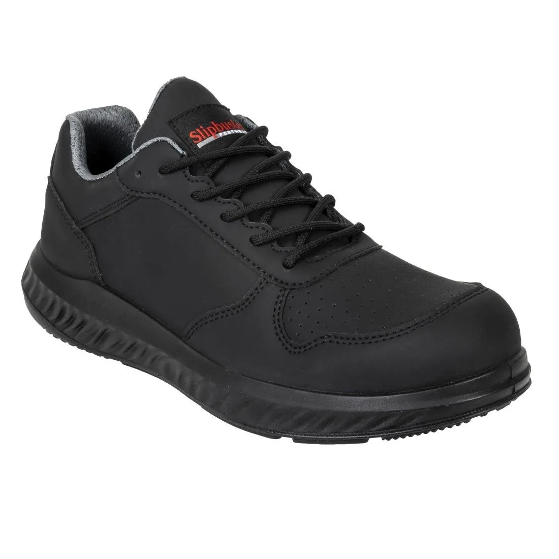 BA063-41 Slipbuster Recycled Microfibre Trainers Matte Black 41