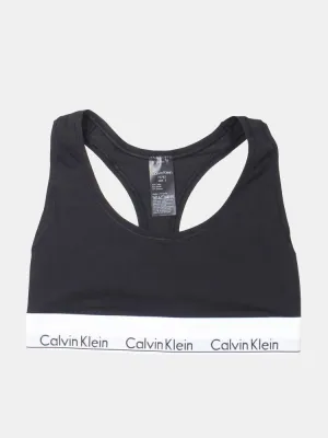 Calvin Klein Modern Cotton Bralette - Black / White