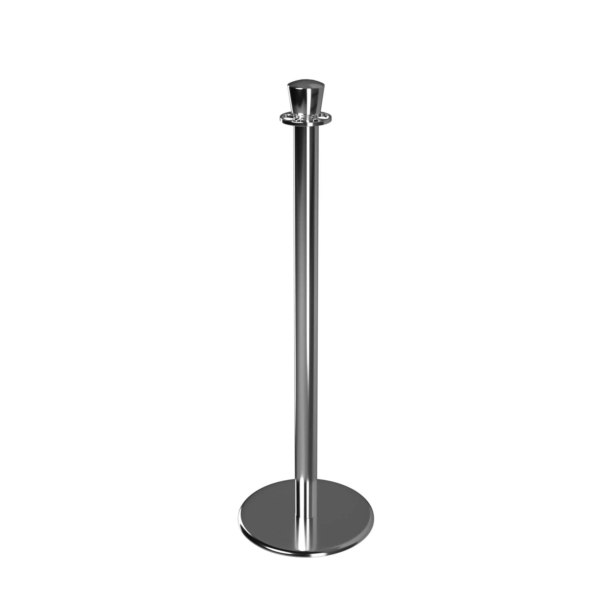 CCW Series Metal 310U Compatible Crown Top Flat Base Post & Rope Stanchion