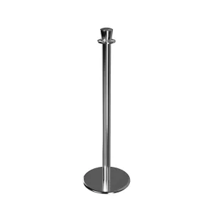 CCW Series Metal 310U Compatible Crown Top Flat Base Post & Rope Stanchion