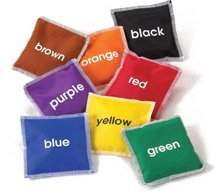 Coloured Bean Bags Set Of 8