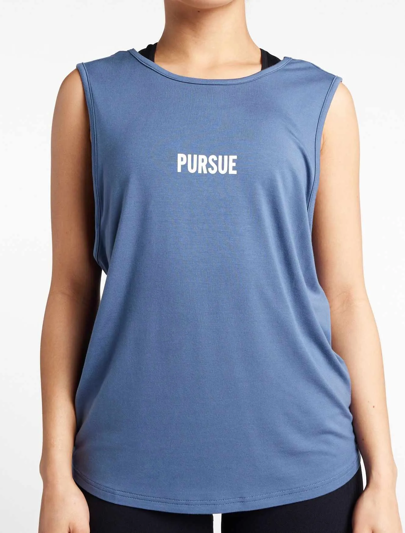 Crossover Tank Top - Deep Blue