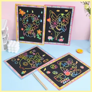 DIY Scratch Art Colouring Card