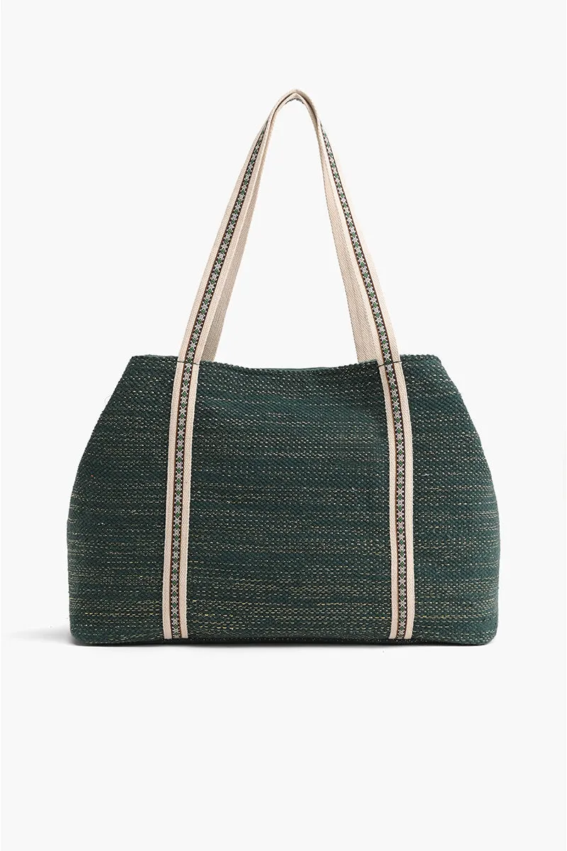 Evergreen Evil Eye Tote