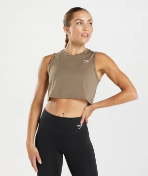 Gymshark Training Crop Tank - Soul Brown