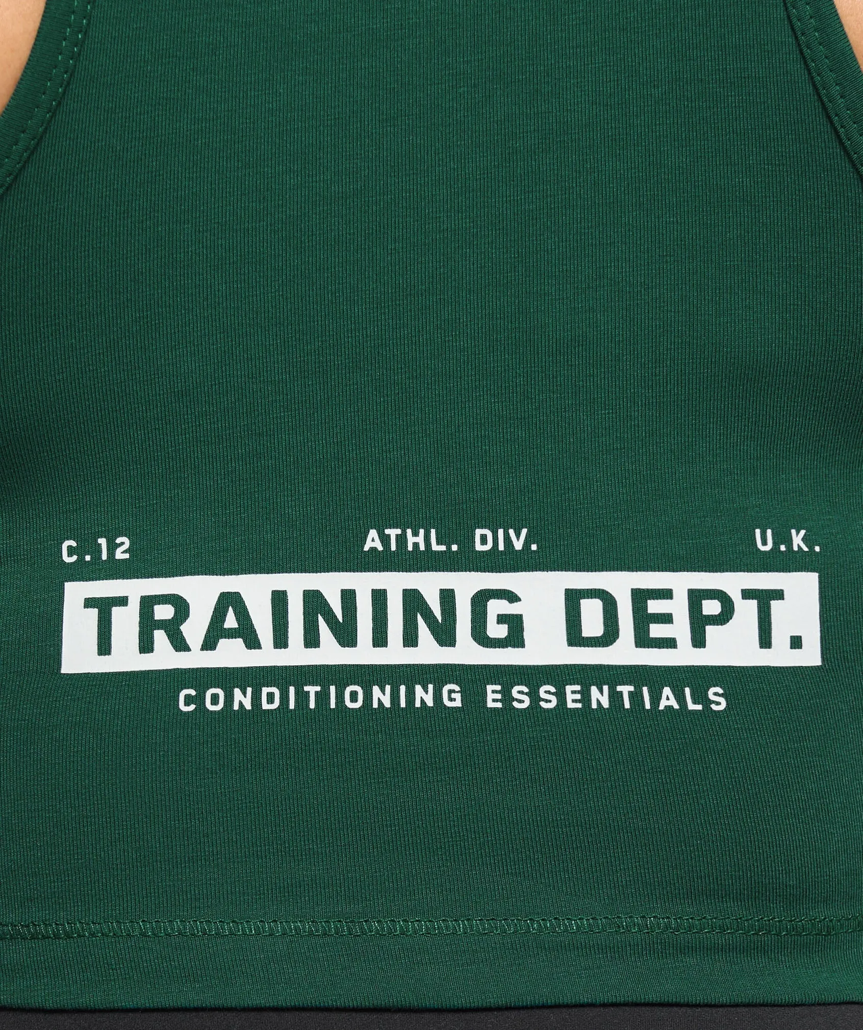 Gymshark Training Department Graphic Cropped Tank - Conditioning Green