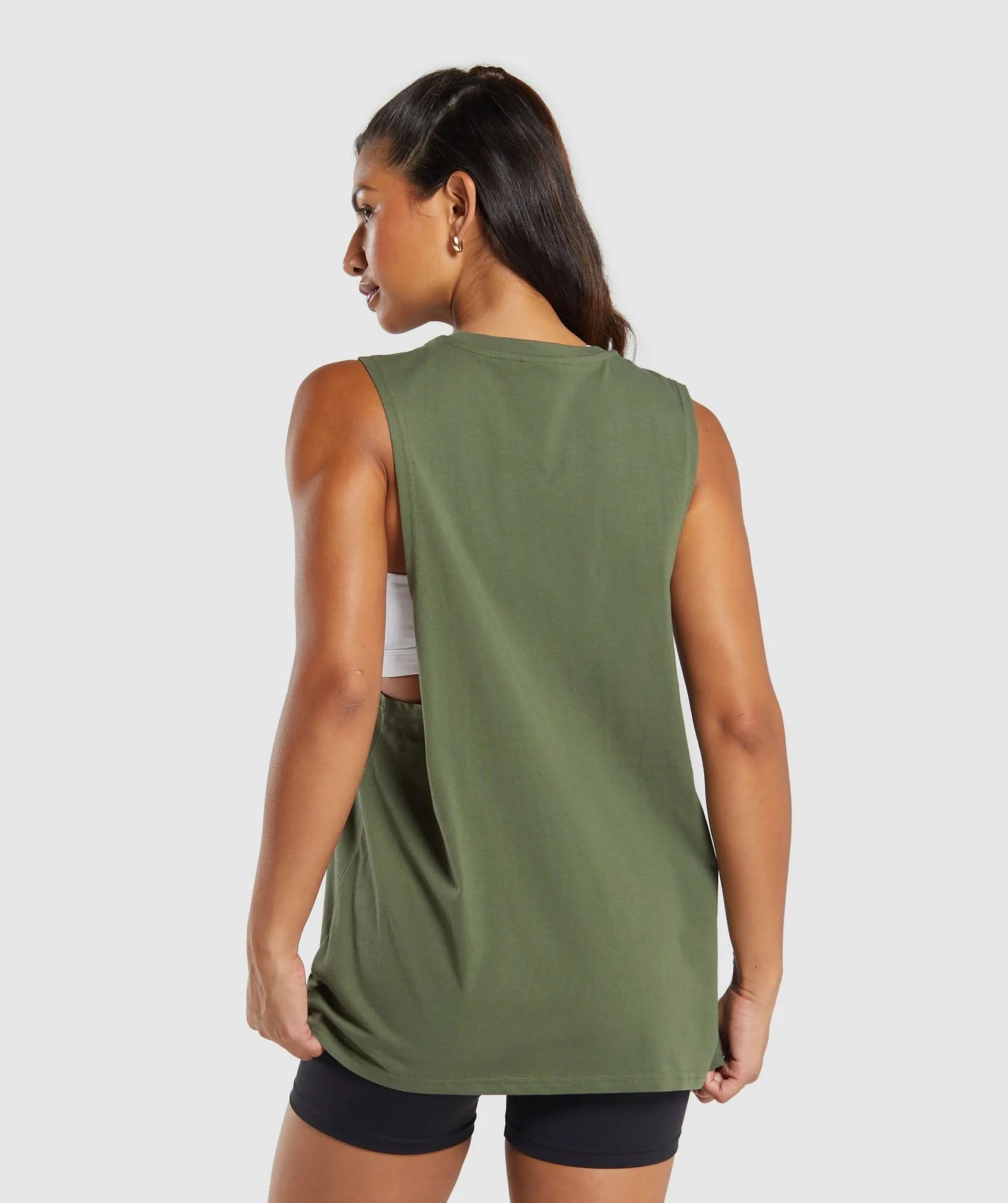 Gymshark Training Drop Arm Tank - Core Olive