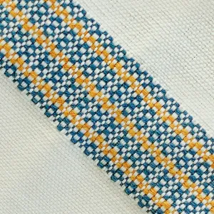 Hand Woven Placemat - Blue and Yellow