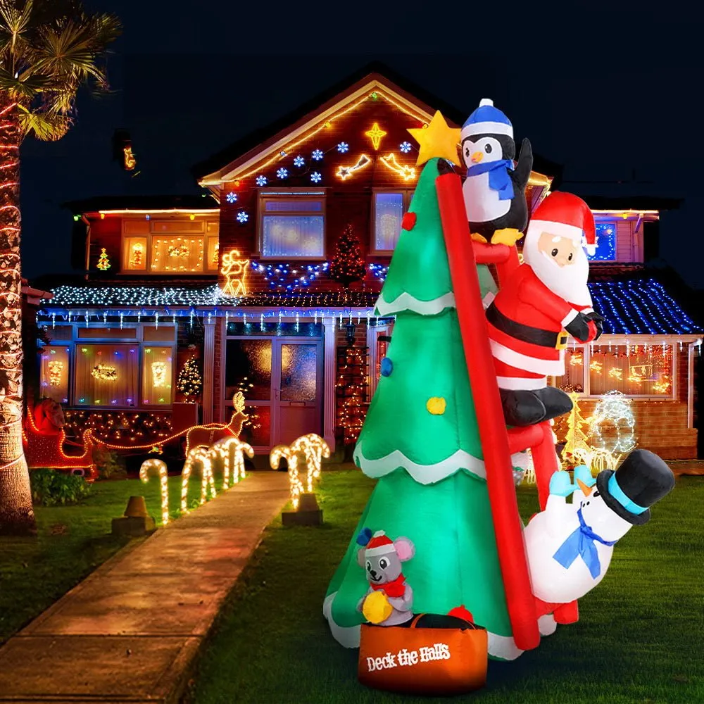 Inflatable Christmas Tree Santa 1.8M Decorations Outdoor LED Light