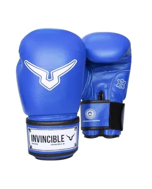 Invincible Agni 2.0 Amateur Competition Leather Boxing Gloves for Men & Women, Punching Gloves for Kick Boxing (BLUE)