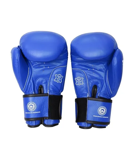 Invincible Agni 2.0 Amateur Competition Leather Boxing Gloves for Men & Women, Punching Gloves for Kick Boxing (BLUE)