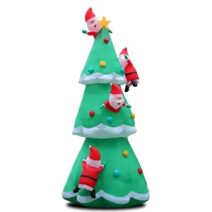 Jingle Jollys 5M Christmas Inflatable Santa on Christmas Tree Xmas Decor LED