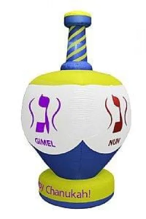 Jumbo Dreidel Indoor/Outdoor Inflatable - 8 Feet Tall