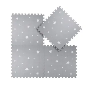 Kind and Me Dreamy White Stars Set in Grey Playmat (Set of 6)