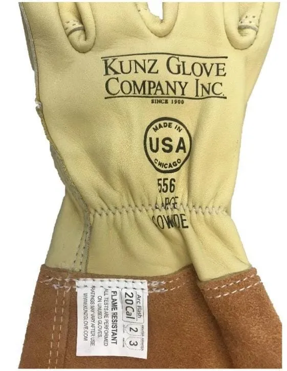 Kunz Arc Flash Cowhide Long Cuff Gloves - 556