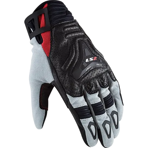 Ls2 All Terrain Man Gloves Black Grey Red