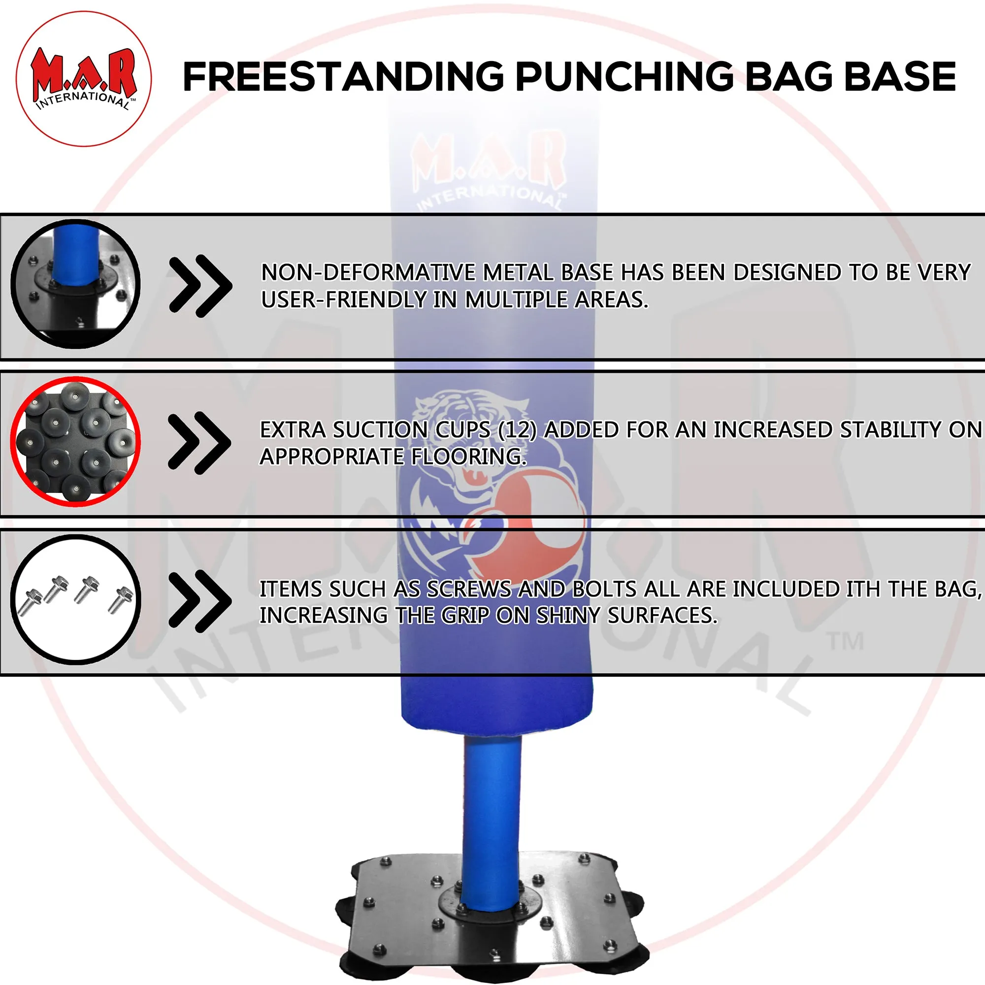 MAR-419A | Blue Kids Freestanding Heavy Bag