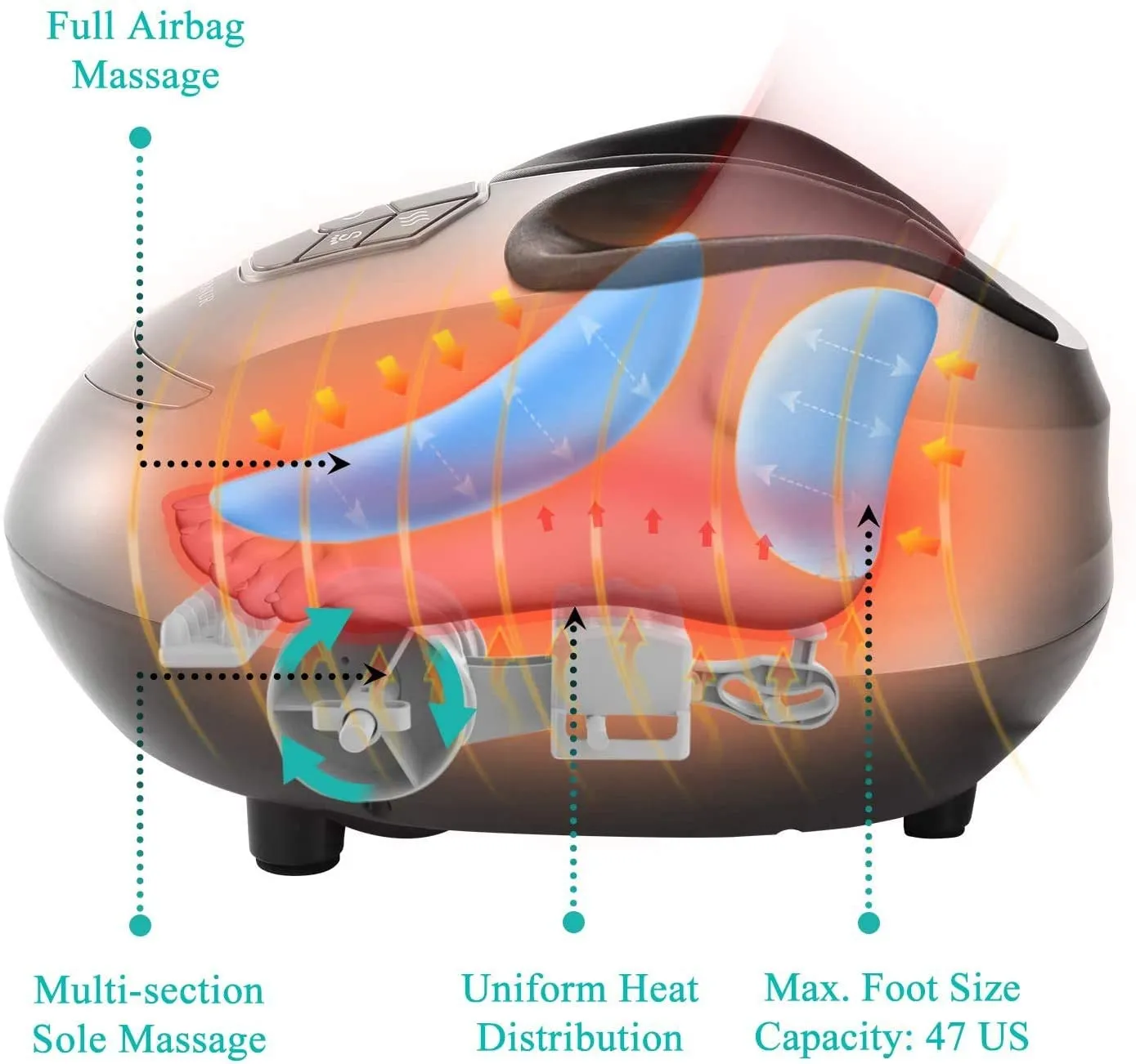 MARNUR Foot Massager With Heat and Airbag Massage