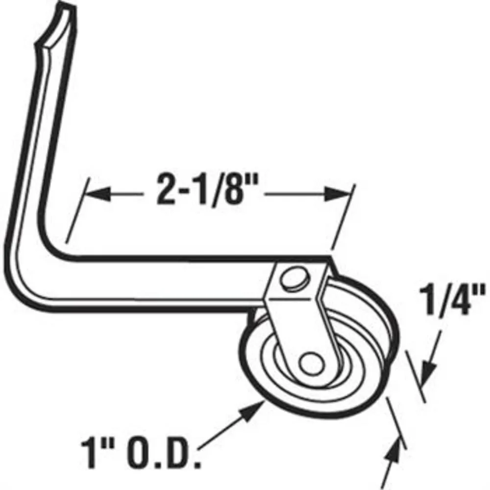 Patio Screen Door 1" Steel Ball Bearing Heat Treated Spring Tension Roller