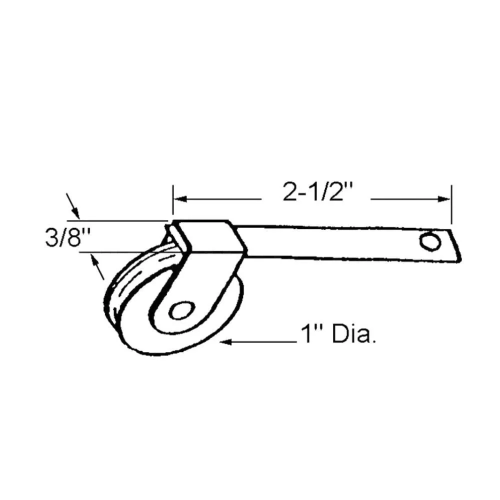 Patio Screen Door 1" Steel Center Groove Spring Tension Roller