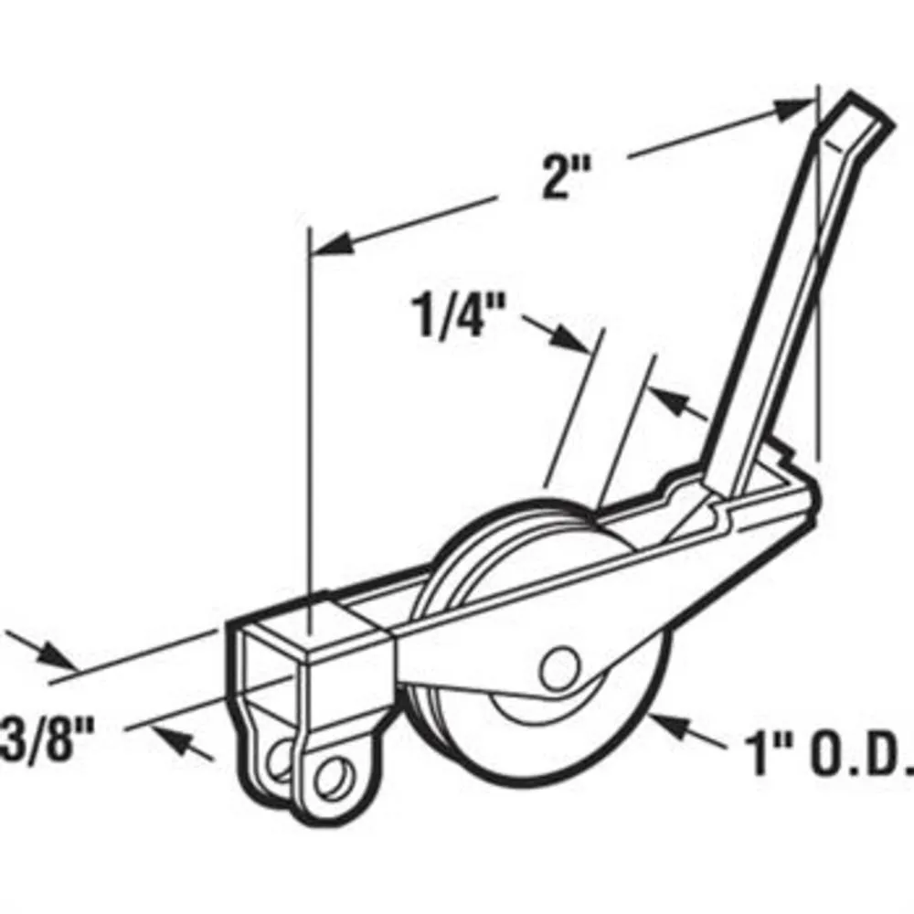 Patio Screen Door Spring Tension 1" Nylon Roller