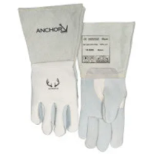 Premium Welding Gloves, Split Cowhide, Small, Pearl Gray