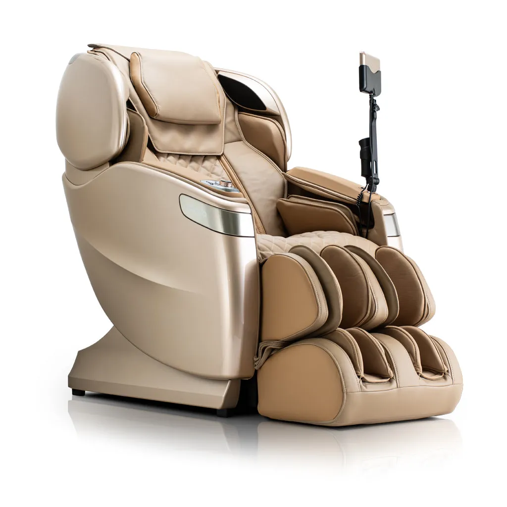 Qi™ XE Pro Massage Chair in Emerald Green and Cappuccino