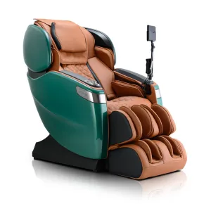 Qi™ XE Pro Massage Chair in Emerald Green and Cappuccino