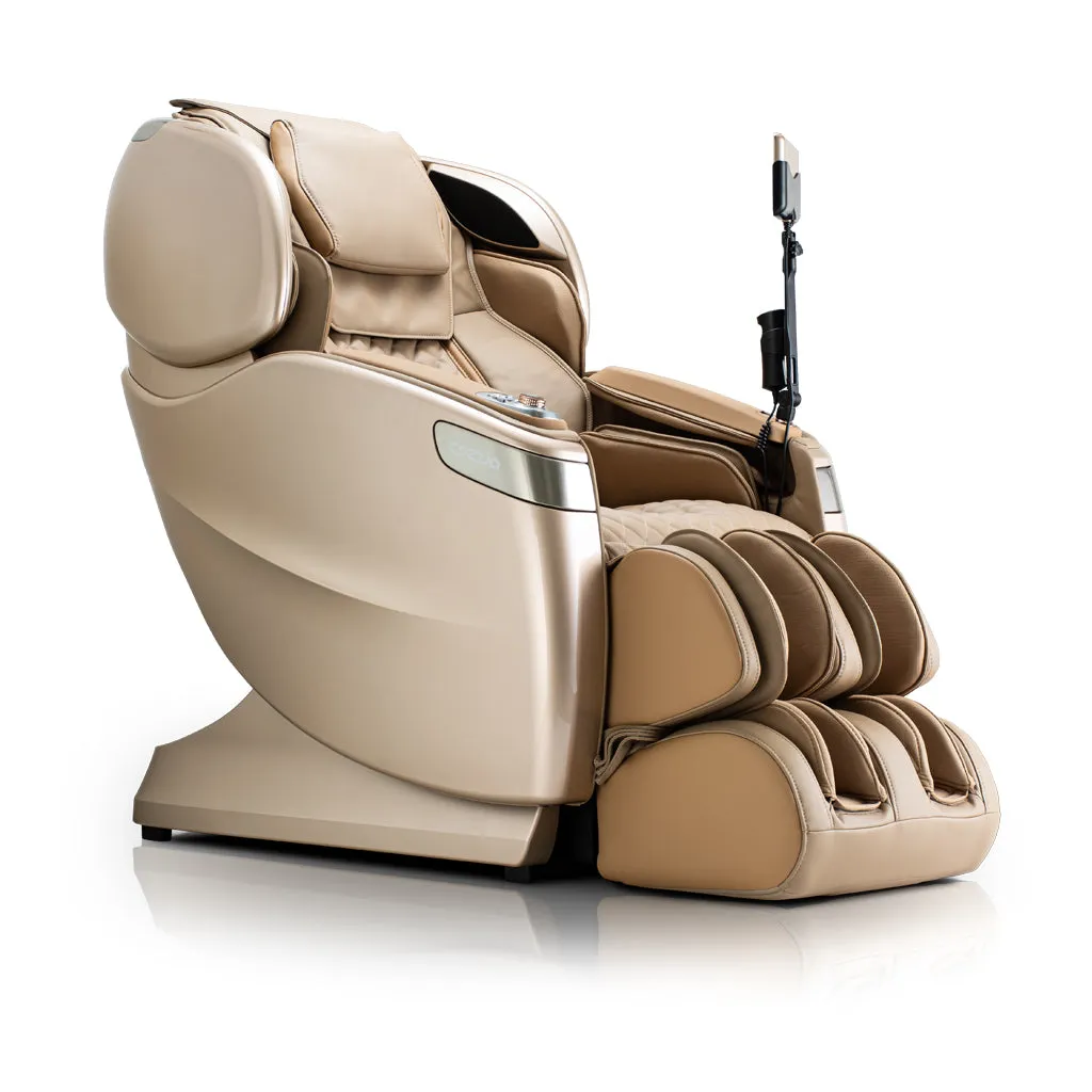 Qi™ XE Pro Massage Chair in Emerald Green and Cappuccino