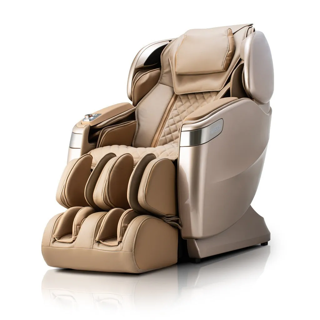 Qi™ XE Pro Massage Chair in Emerald Green and Cappuccino