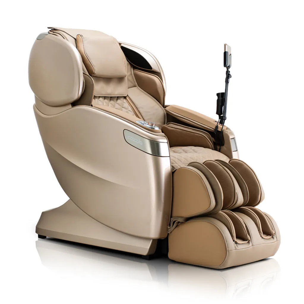 Qi™ XE Pro Massage Chair in Emerald Green and Cappuccino