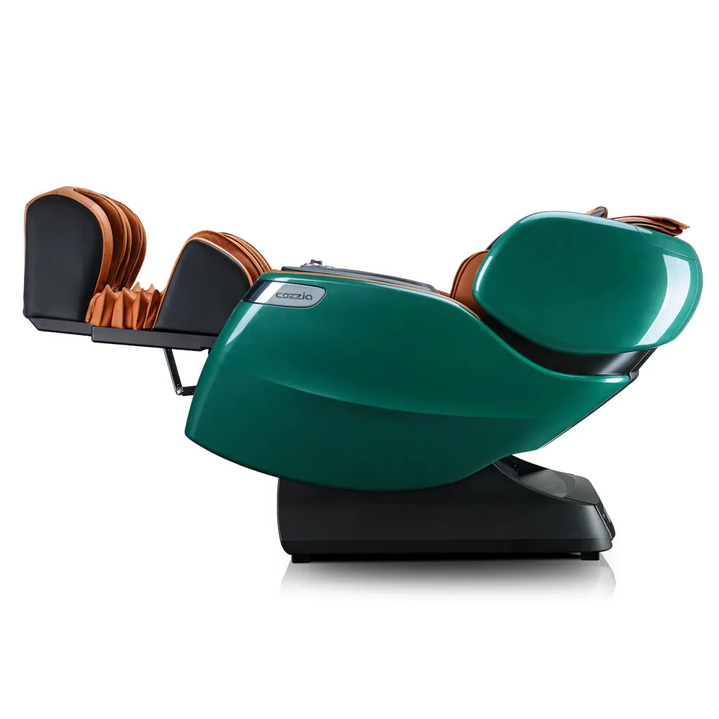 Qi™ XE Pro Massage Chair in Emerald Green and Cappuccino