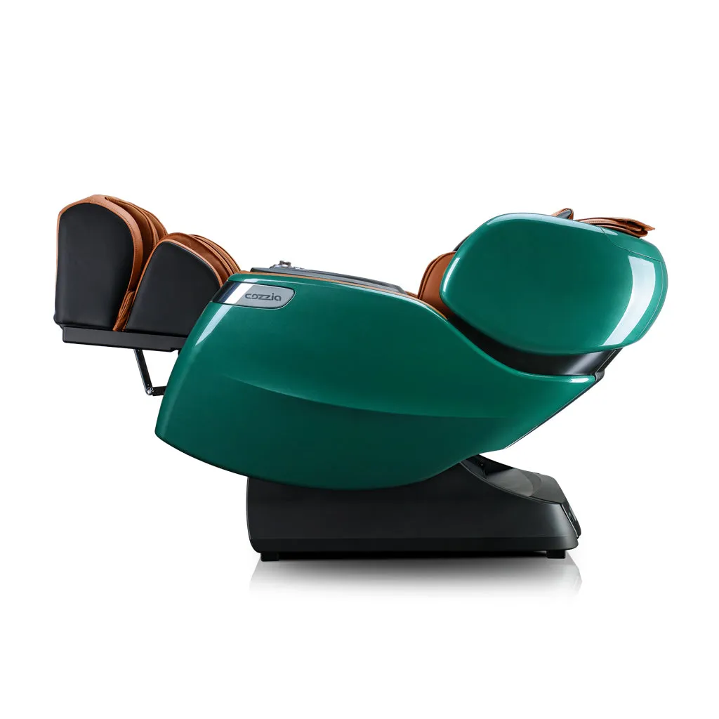 Qi™ XE Pro Massage Chair in Emerald Green and Cappuccino