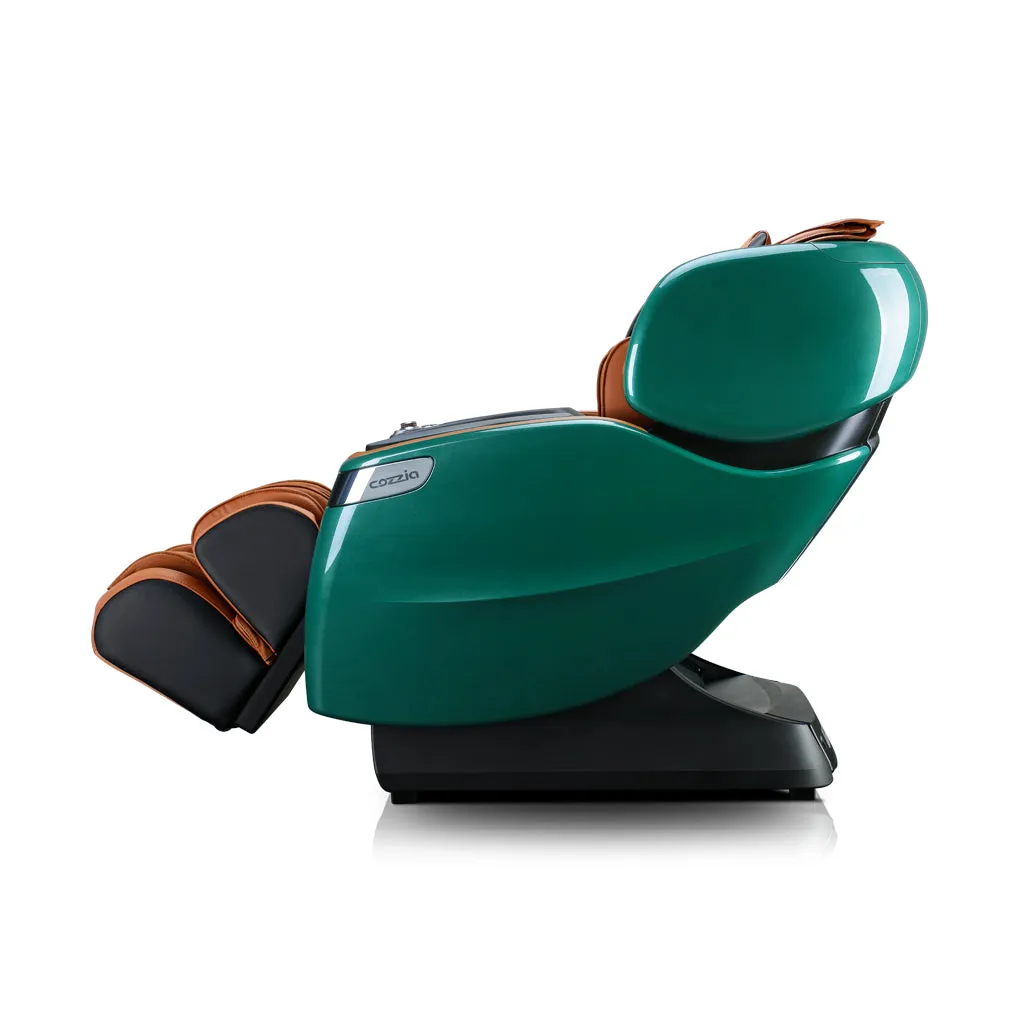 Qi™ XE Pro Massage Chair in Emerald Green and Cappuccino