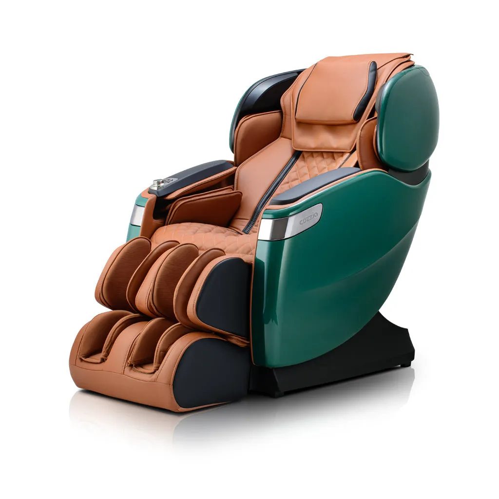 Qi™ XE Pro Massage Chair in Emerald Green and Cappuccino