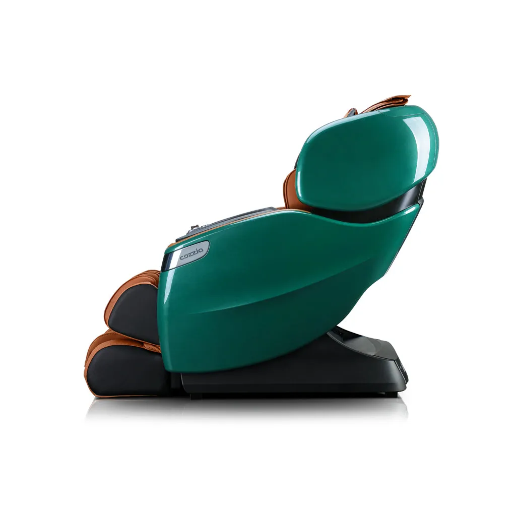 Qi™ XE Pro Massage Chair in Emerald Green and Cappuccino