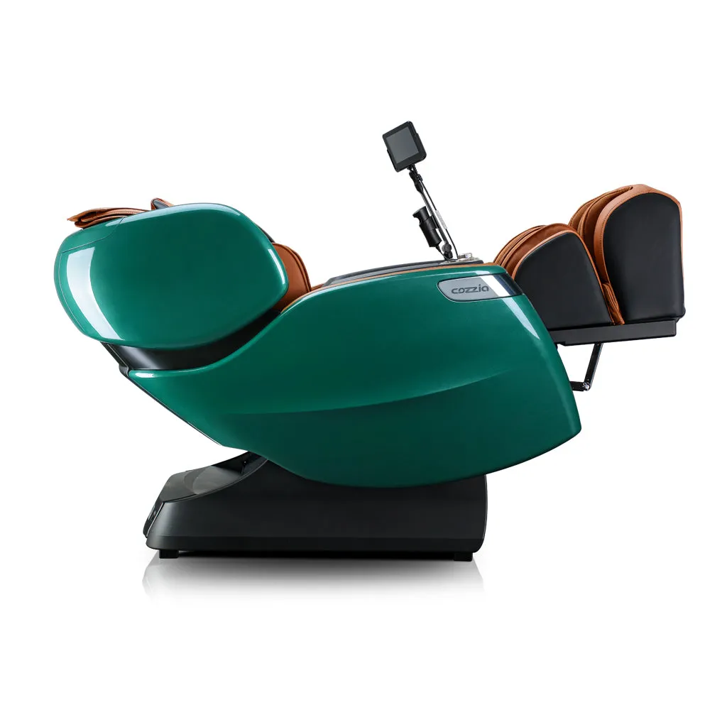 Qi™ XE Pro Massage Chair in Emerald Green and Cappuccino