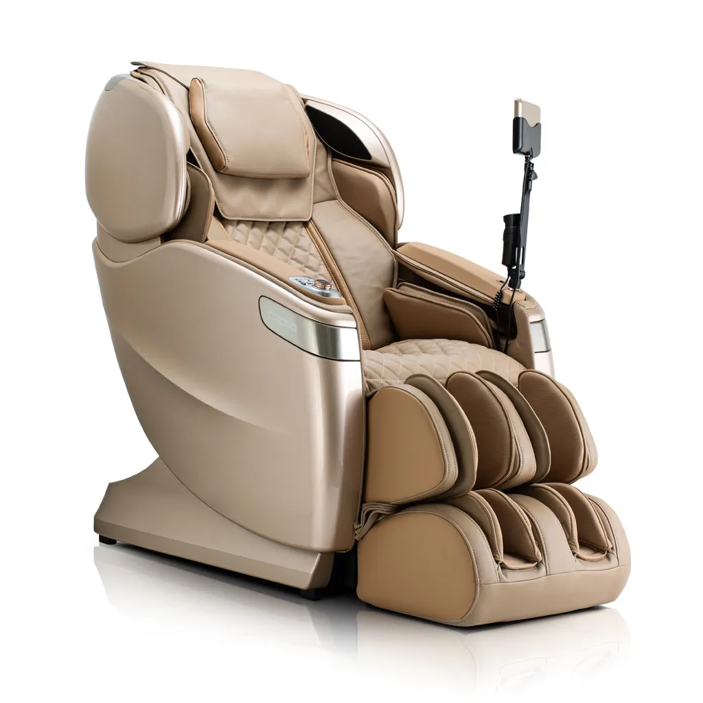 Qi™ XE Pro Massage Chair in Emerald Green and Cappuccino