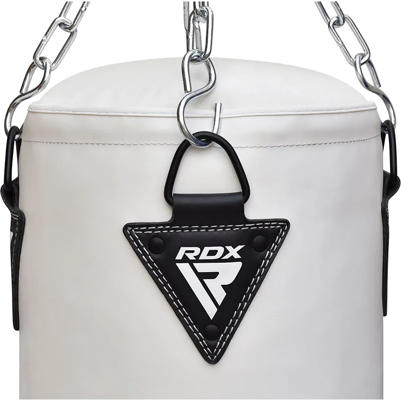 RDX F10 4ft / 5ft 3-in-1 Punch Bag with Gloves in White Set