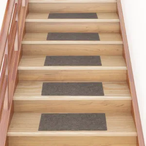 Self-adhesive Stair Mats Rectangular 15 pcs 60x25 cm Cream