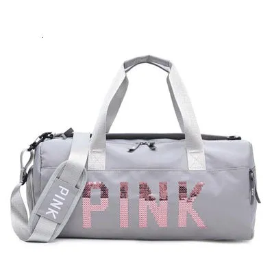 Sequins Waterproof Gym Bag for Women